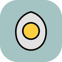 Boild Egg Colorful Icon vector