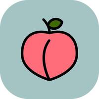 Peach Colorful Icon vector