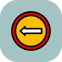Keep Left Colorful Icon vector