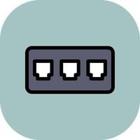 Fuse Box Colorful Icon vector