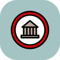 Museum Colorful Icon vector