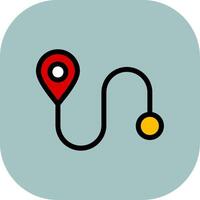 Route Colorful Icon vector