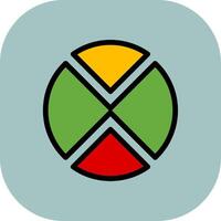 Pie Chart Colorful Icon vector