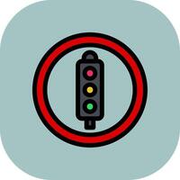 Traffic Lights Colorful Icon vector