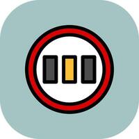 Zebra Crossing Colorful Icon vector