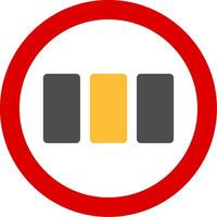 Zebra Crossing Colorful Icon vector