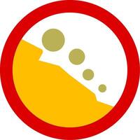 Falling Rocks Colorful Icon vector