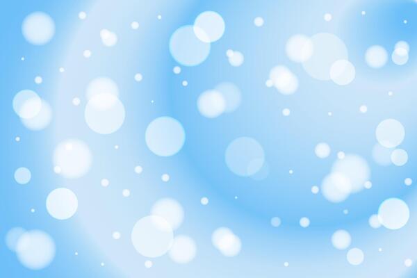 Bokeh particles on blue background. Snow background. Winter season.