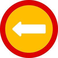 Keep Left Colorful Icon vector