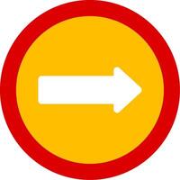 Keep Right Colorful Icon vector