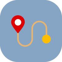 Route Colorful Icon vector