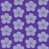 Seamless pattern of Linum hand-drawing style with background in a wild flower concept, illustration vector