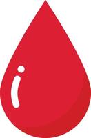 Red blood drop isolated on white background vector