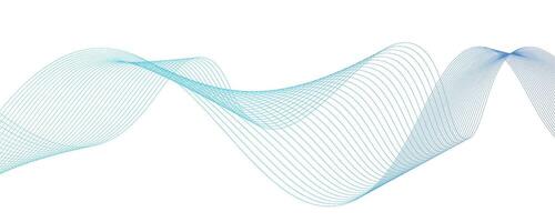 Abstract Blue Line Wave Background. Abstract Background With Business Lines. Wavy Technological Gradient Line vector