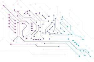Circuit Board Electronics Digital Technology Background. Motherboard, CPU, Processor and Artificial Intelligence Concept. Digital Microchip Semiconductor vector