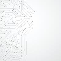 Circuit Board Black Technology on White Background. Circuit Board Texture with Communication Technology. Motherboard, CPU, Processor and Artificial Intelligence Concept vector
