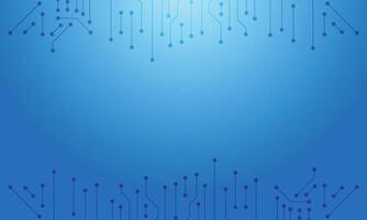 Circuit Board Blue Technology Background. Electronic Lines Engineering Futuristic Banner. Abstract Blue Tech Circuit Board Lines vector
