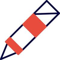 Crayon Red Filled Icon vector