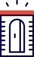 Pencil Sharpener Red Filled Icon vector