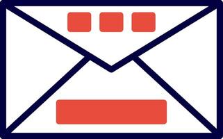 Mail Red Filled Icon vector