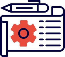 Prototype Red Filled Icon vector