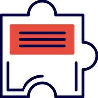 Puzzle Red Filled Icon vector
