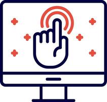Call To Action Red Filled Icon vector