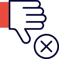 Dislike Red Filled Icon vector