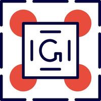 Gestalt Principles Red Filled Icon vector