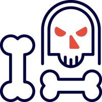 Bones Red Filled Icon vector