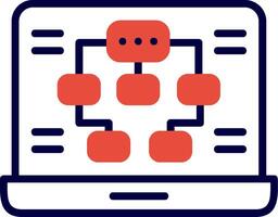 Information Architecture Red Filled Icon vector