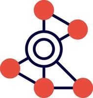 Network Red Filled Icon vector