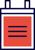 Camera Battery Red Filled Icon vector