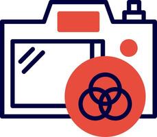 Camera Filter Red Filled Icon vector