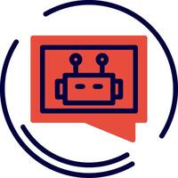 Auto Reply Red Filled Icon vector