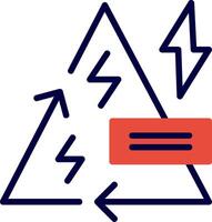 Recycle Energy Red Filled Icon vector