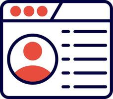 User Interface Red Filled Icon vector