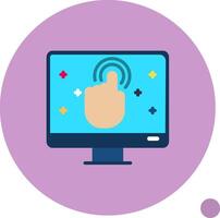 Call To Action Flat Shadow Icon vector