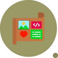 Mockup Flat Shadow Icon vector