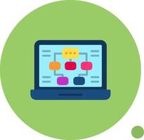 Information Architecture Flat Shadow Icon vector