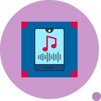 Vertical Rhythm Flat Shadow Icon vector