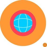 Globe Flat Shadow Icon vector
