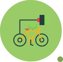 Electric Bike Flat Shadow Icon vector