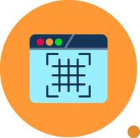 Grid Flat Shadow Icon vector