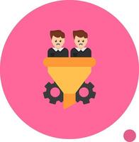 Conversion Rate Flat Shadow Icon vector