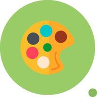 Paint Palette Flat Shadow Icon vector