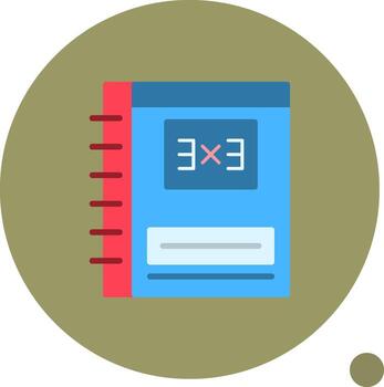 cuaderno plano sombra icono vector