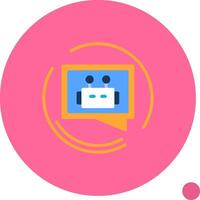 Auto Reply Flat Shadow Icon vector