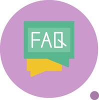 FAQ Flat Shadow Icon vector