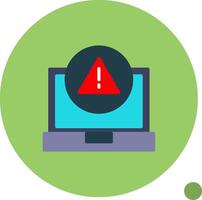 Error Flat Shadow Icon vector